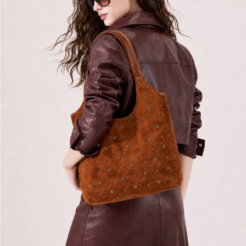 Elegant Suede Shoulder Bag