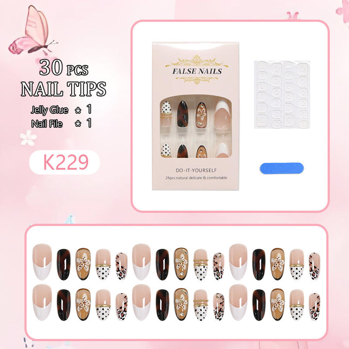 Artificial Nail Set with Floral and Glamorous Design Kalsten