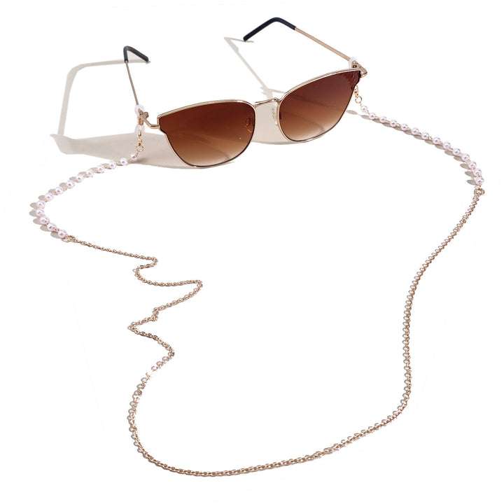 Pearl-Embellished Eyewear Retainer Chain Kalsten