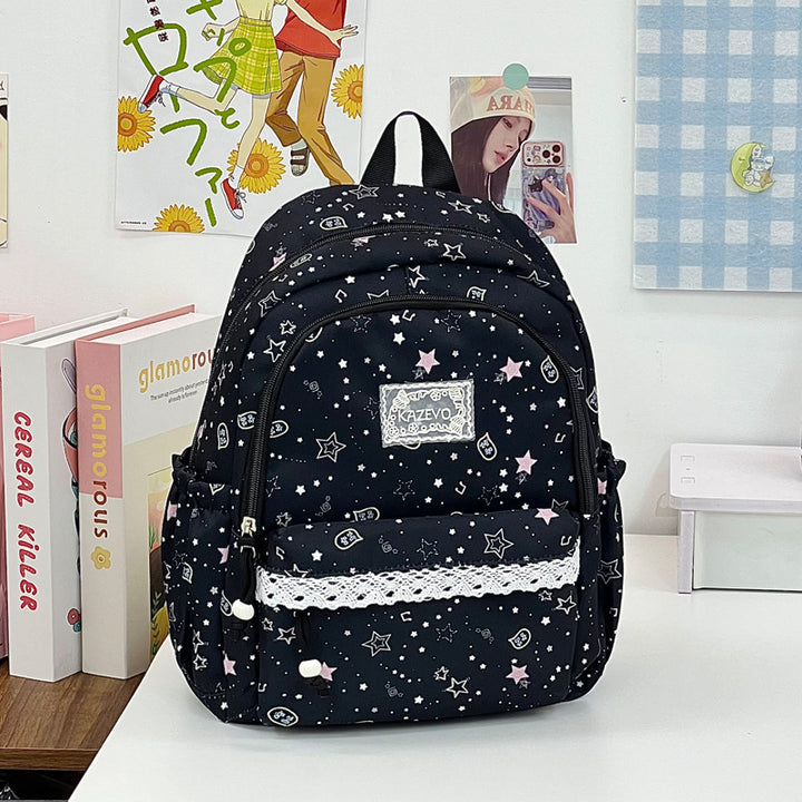 Playful Star-Printed School Backpack Kalsten