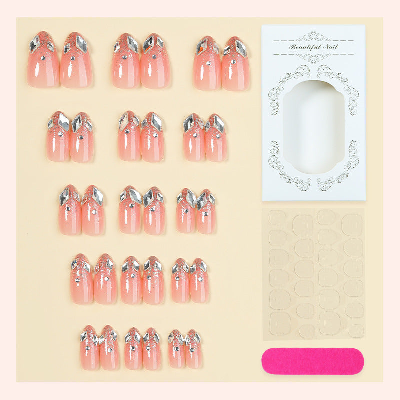 Artificial nail set with elegant glitter design Kalsten