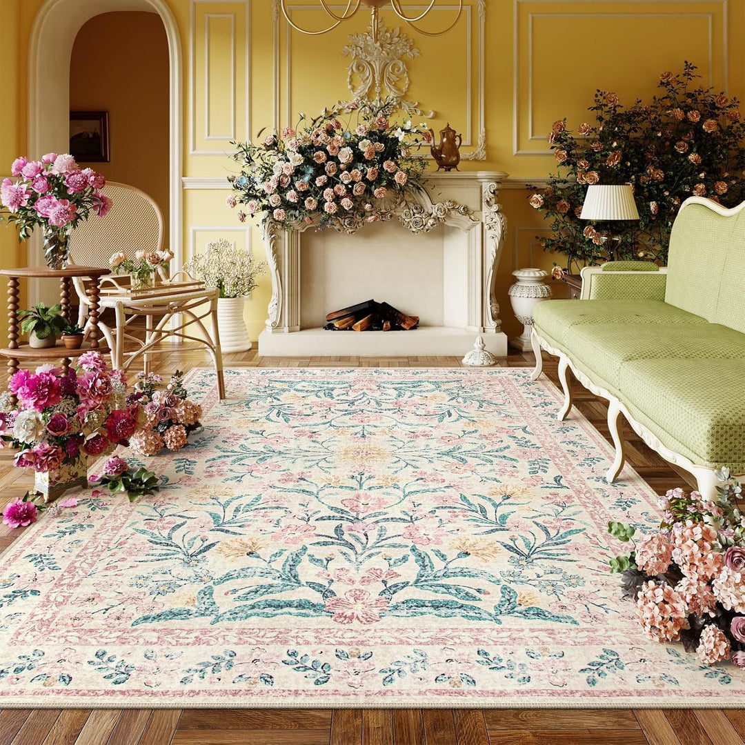 Vintage Floral Area Rug