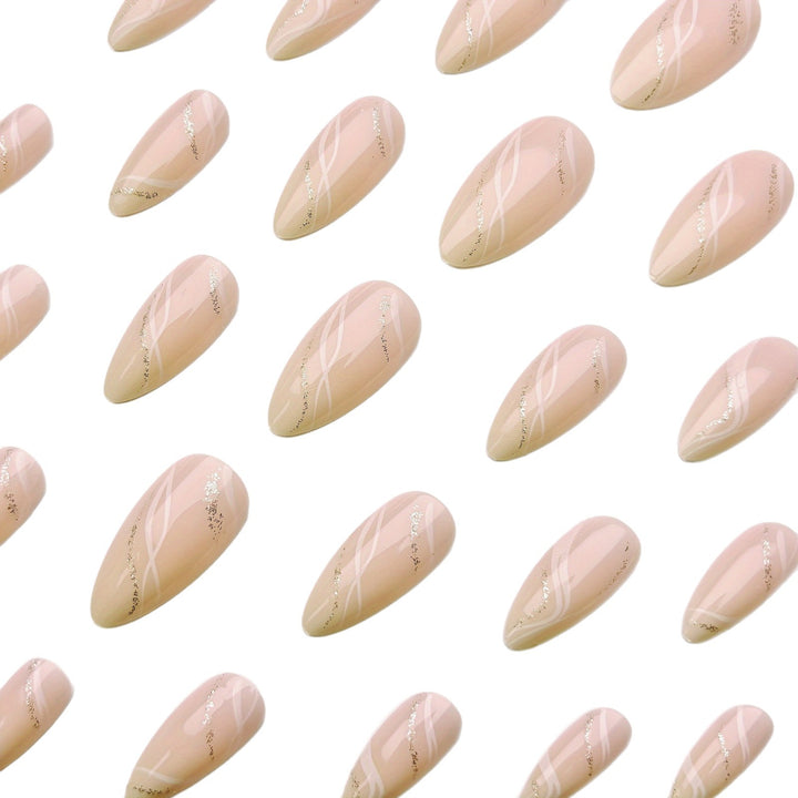 Elegant Marble Effect Nail Art Kalsten