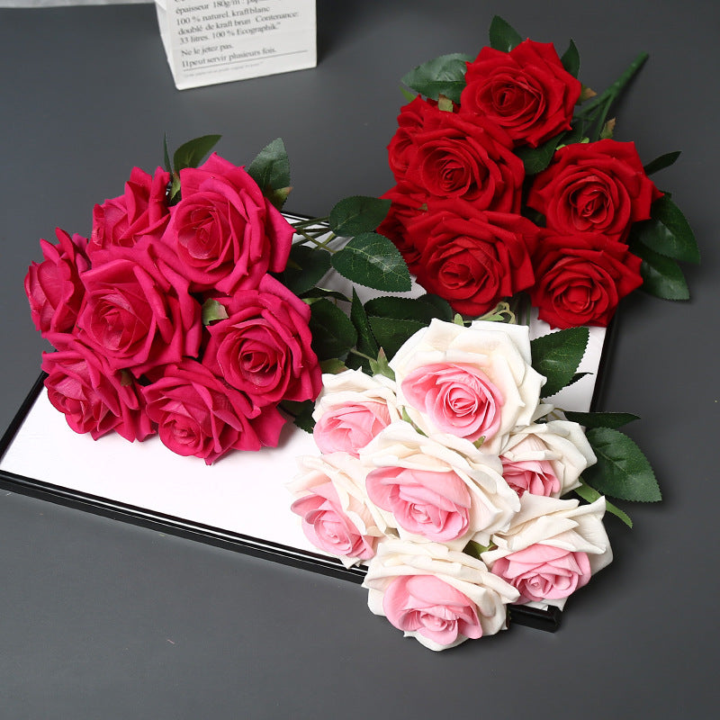 Decorative Faux Rose Bouquet for Home Decor