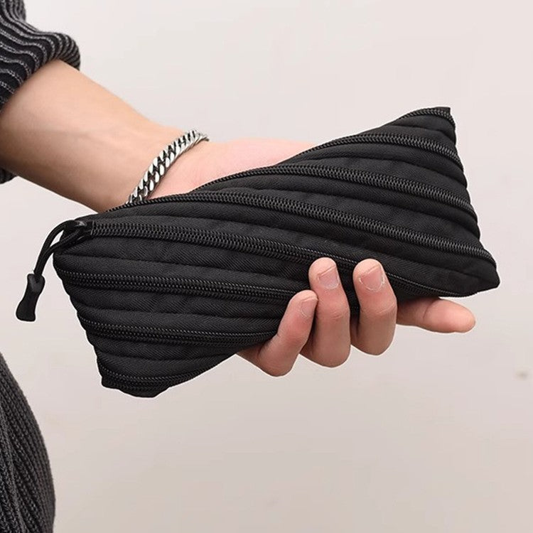 Stylish Canvas Zippered Pencil Case