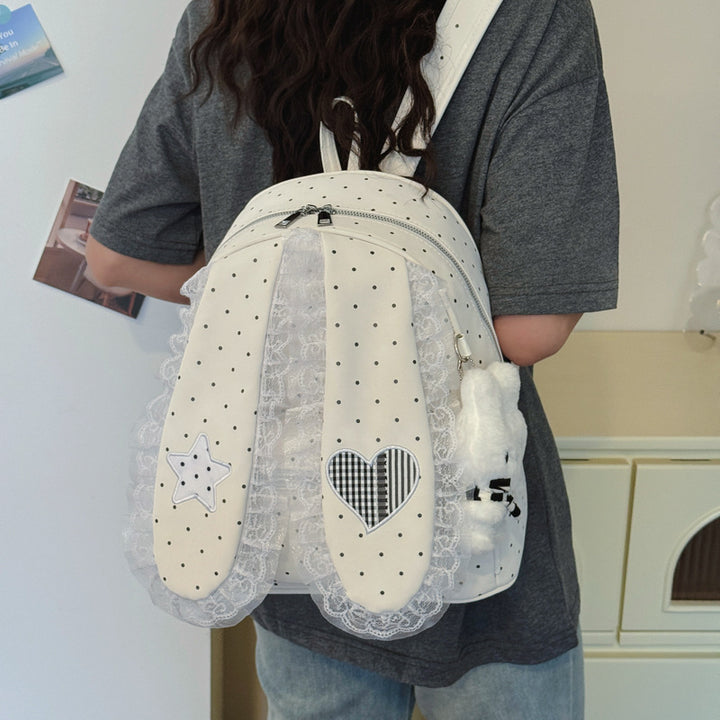 Cute Bunny-Ear Plush Backpack Kalsten