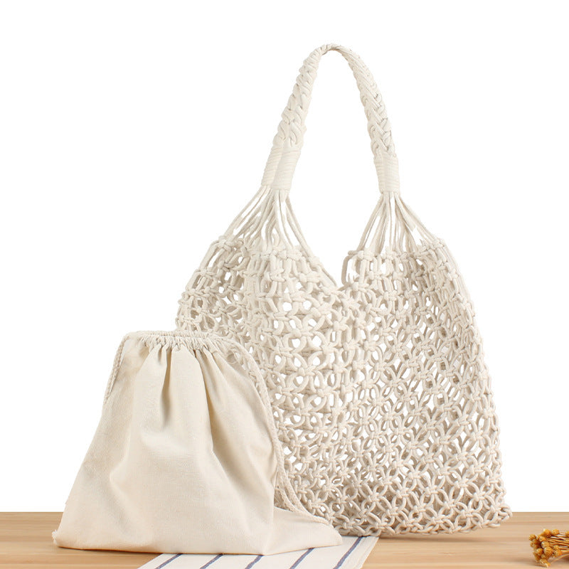 Handbag Made of Durable Hand-Knotted Net Material Kalsten