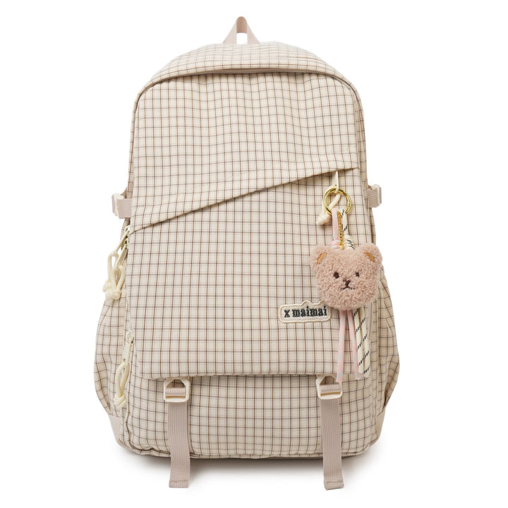 Stylish Grid Pattern Backpack Kalsten