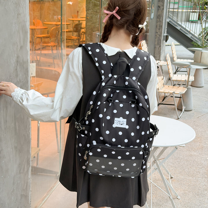 Polka Dot Patterned School Backpack Kalsten