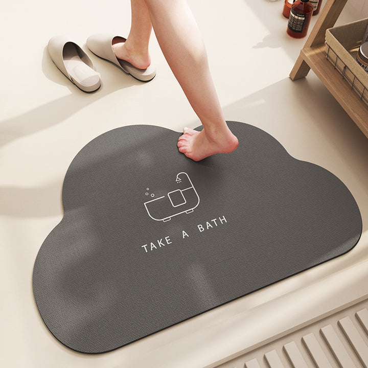 Cloud-Shaped Bathroom Mat