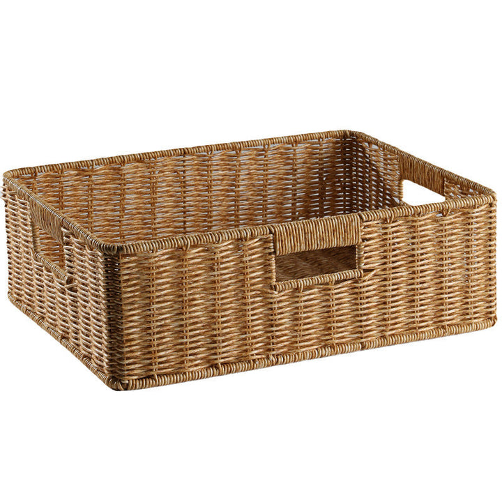 Handcrafted Large Rectangular Wicker Storage Basket Kalsten