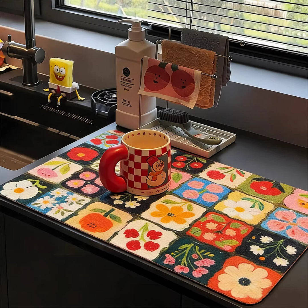 Colorful Floral Kitchen Table Mat