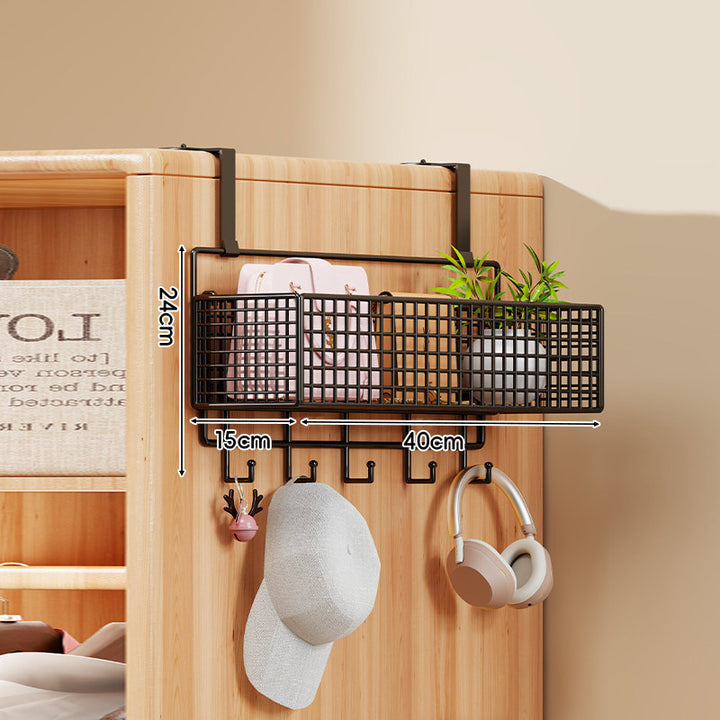 Over-the-Door Multi-Tier Metal Grid Hanging Storage Organizer