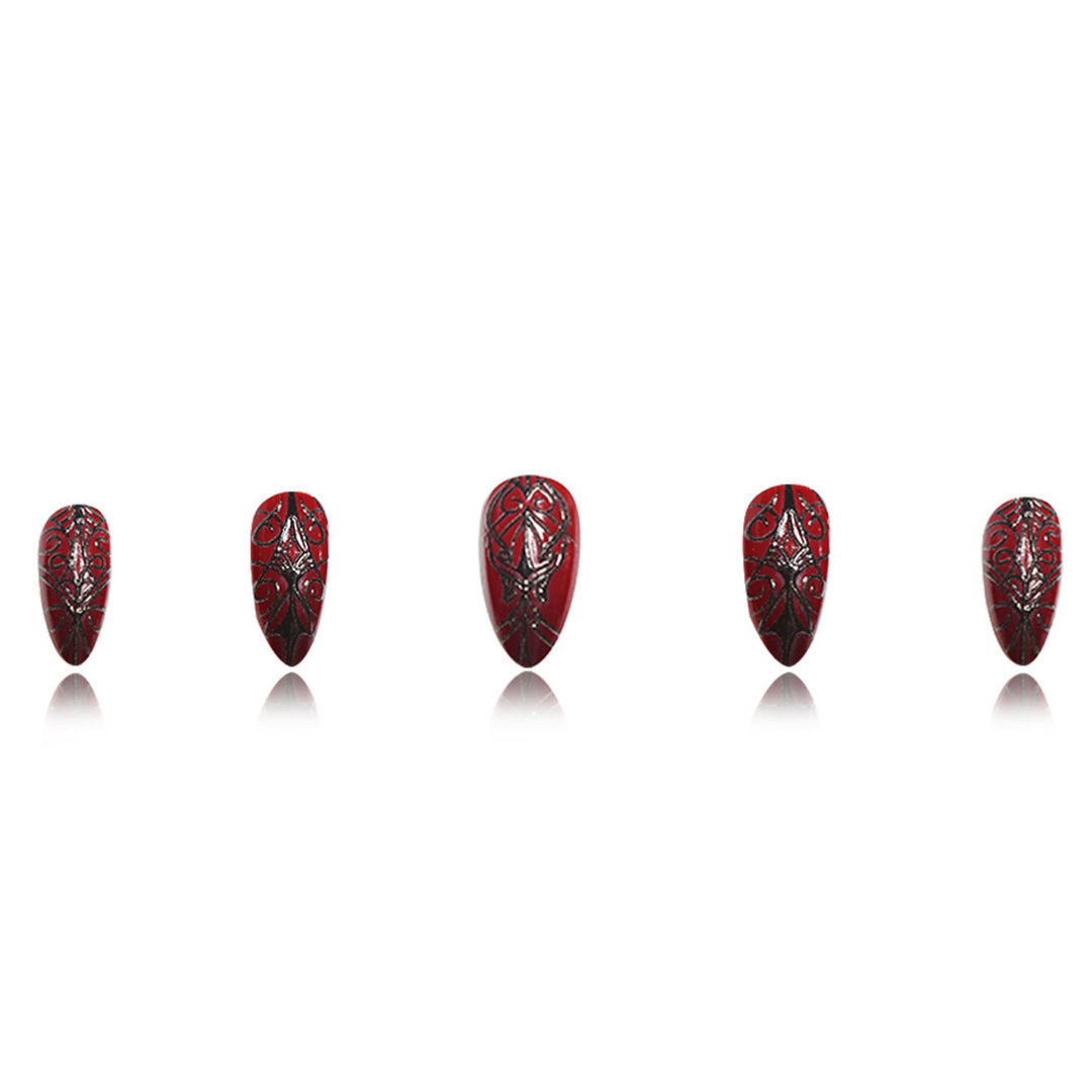 Gothic-Inspired Stiletto Press-On Nail Extensions Kalsten