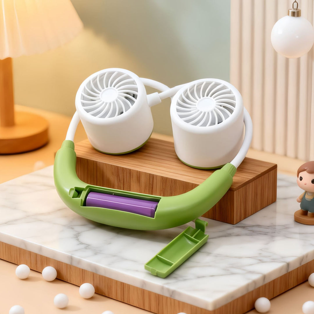 Women's portable neck fan with adjustable holder and quiet operation Kalsten