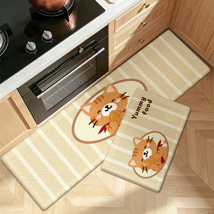 Playful Cartoon Kitchen Runner Mat Kalsten