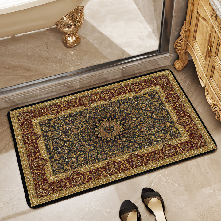 Elegant Vintage Floral Bath Mat Kalsten