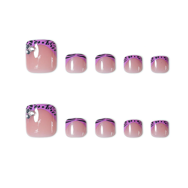Decorative Nail Art Extensions with Gem Accents Kalsten