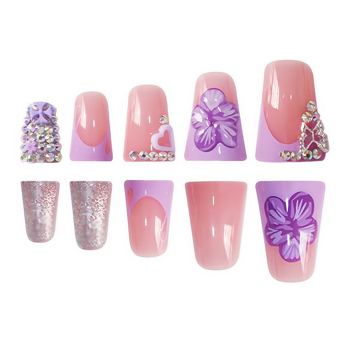 Creative Floral Acrylic Nail Art Kalsten