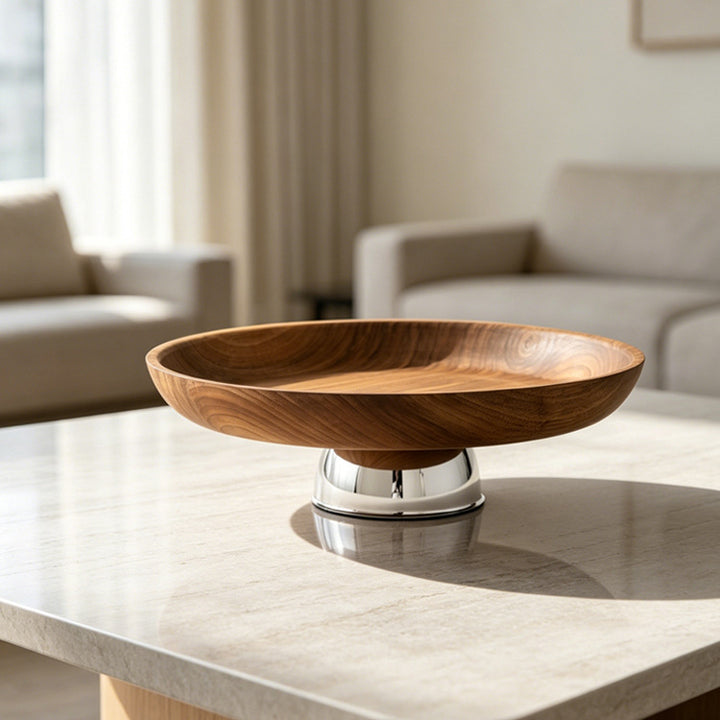 Elegant Wooden Serving Bowl