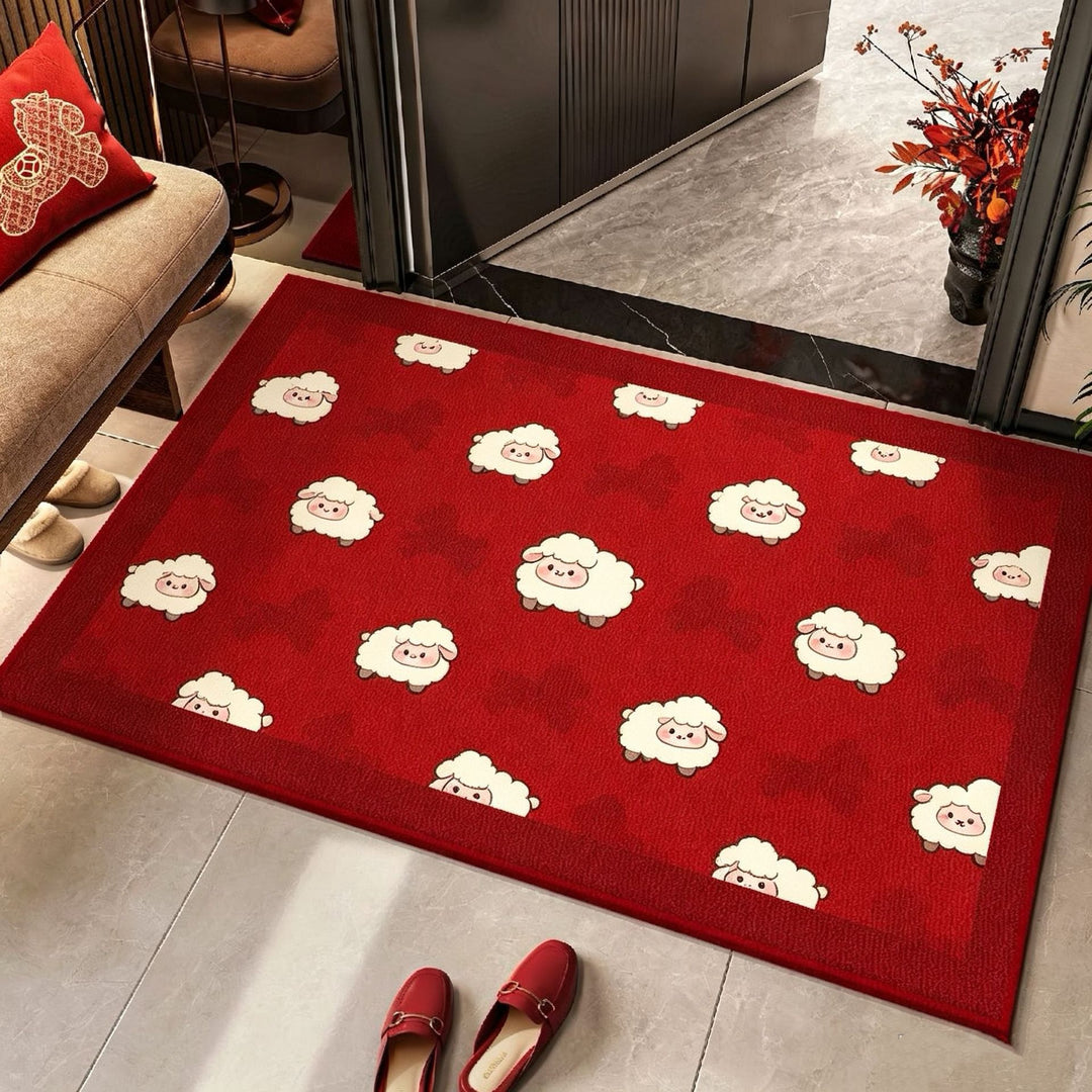 Playful Sheep-Themed Area Rug Kalsten