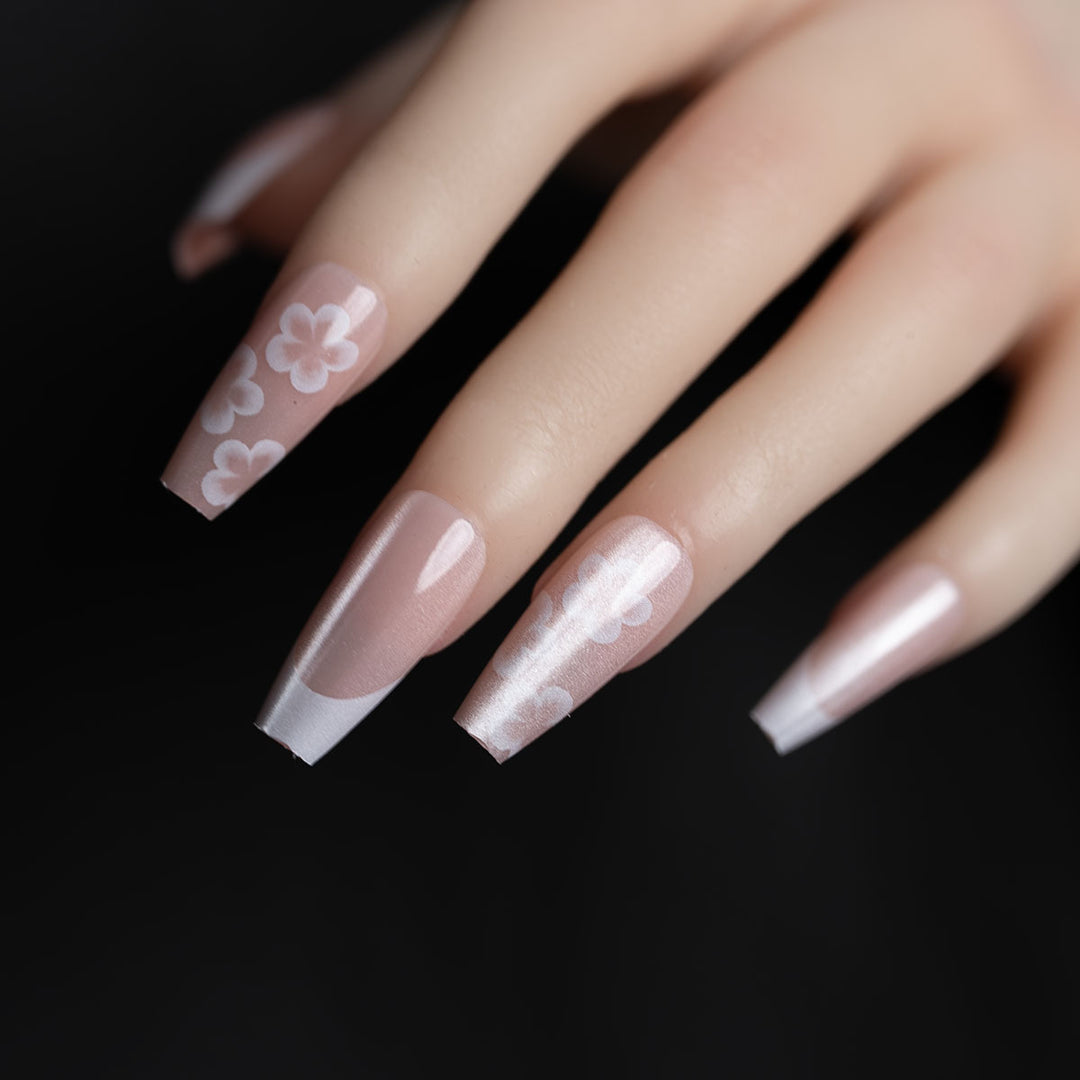 Artistic Floral Press-On Nail Set  1791110564