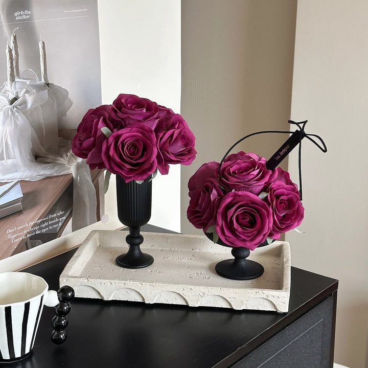 Elegant Faux Rose Flower Arrangement