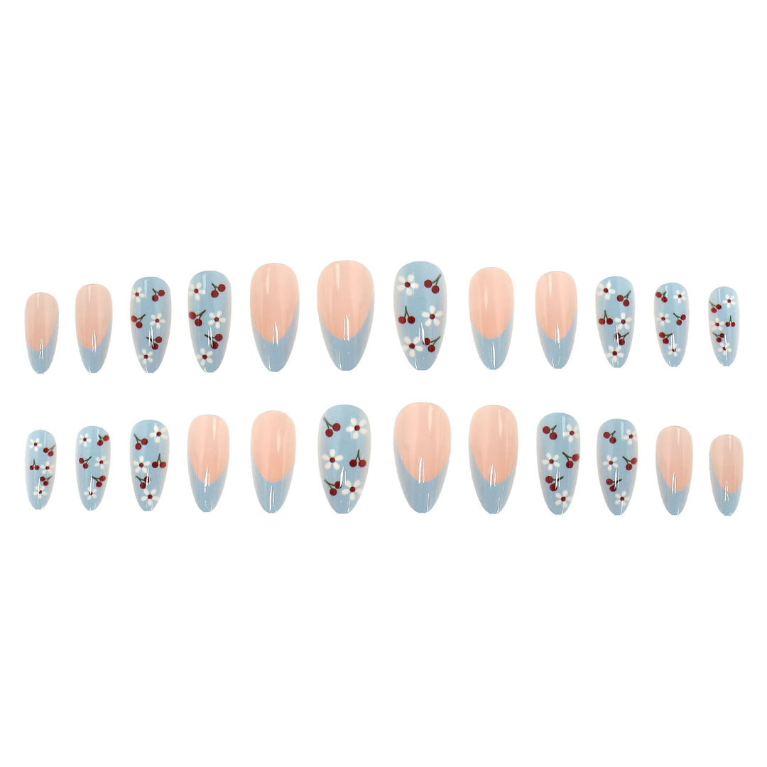 Decorative Floral Press-On Nail Art Kit