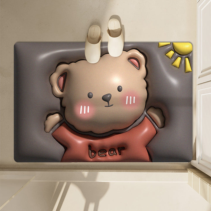 Cute Panda-Themed Bath Mat