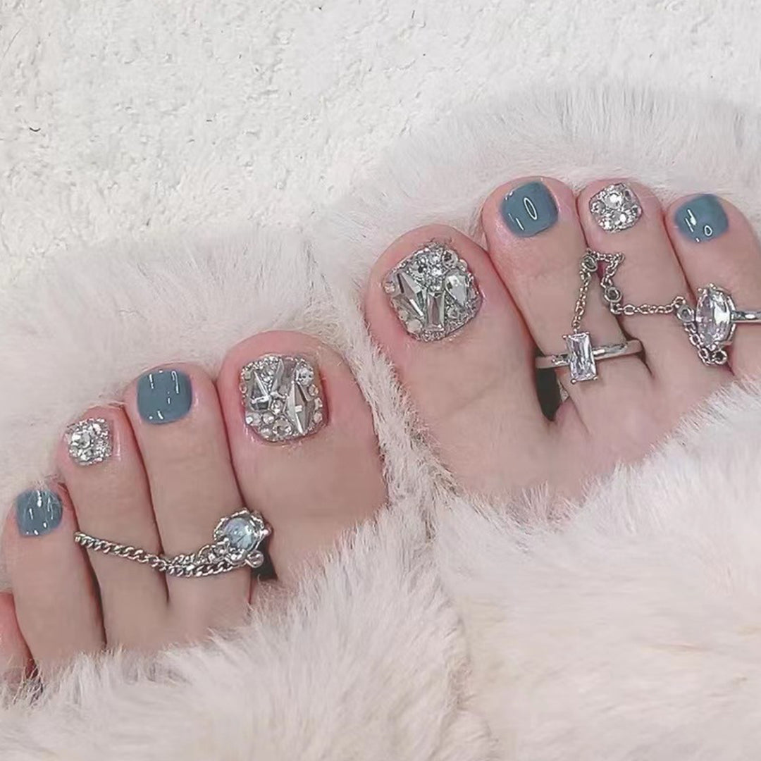 Elegant Crystal Accented Pedicure
