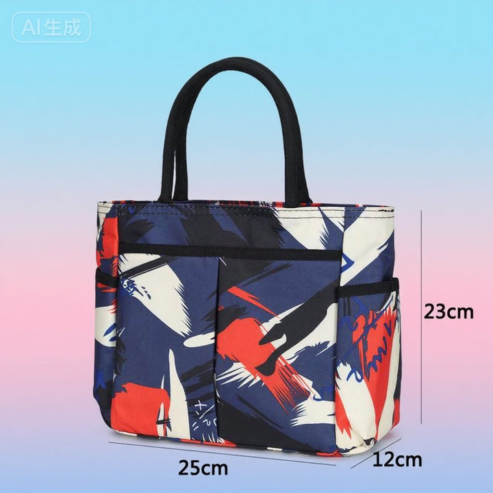Floral Print Multi-Pocket Tote Bag Kalsten