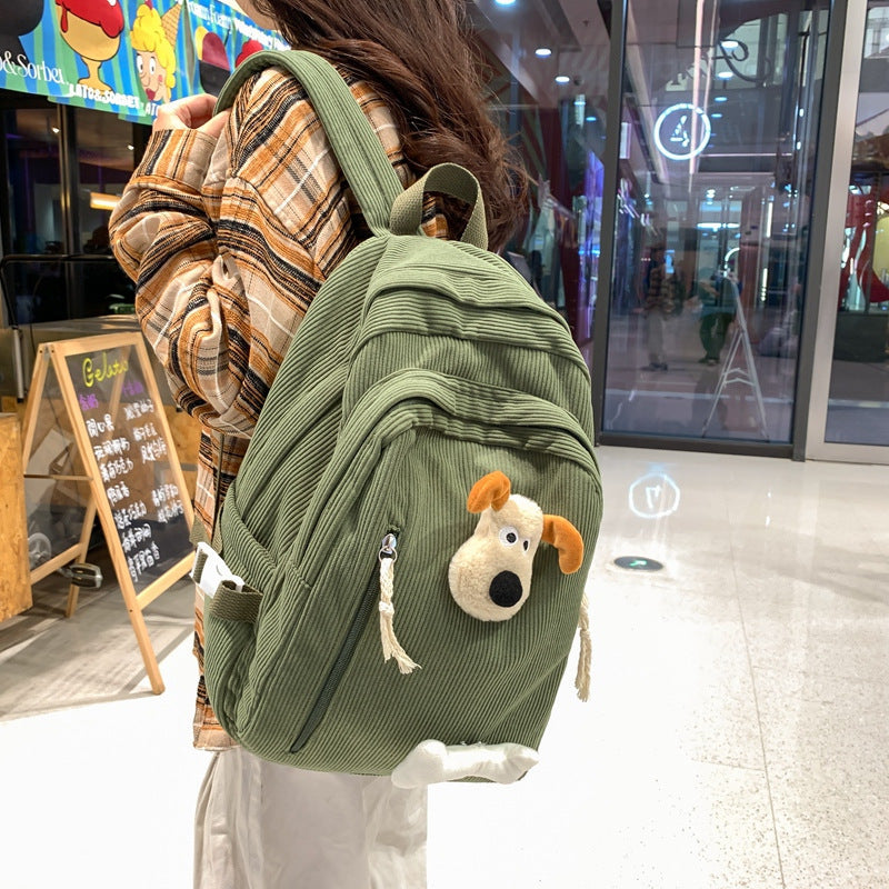 Playful Plush Dog-Themed Backpack