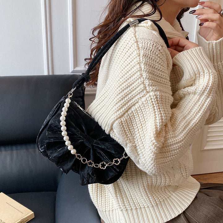 Elegant Bow-Embellished Handbag Kalsten