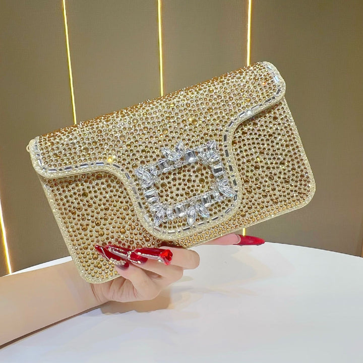 Sparkling Crystal-Embellished Evening Clutch