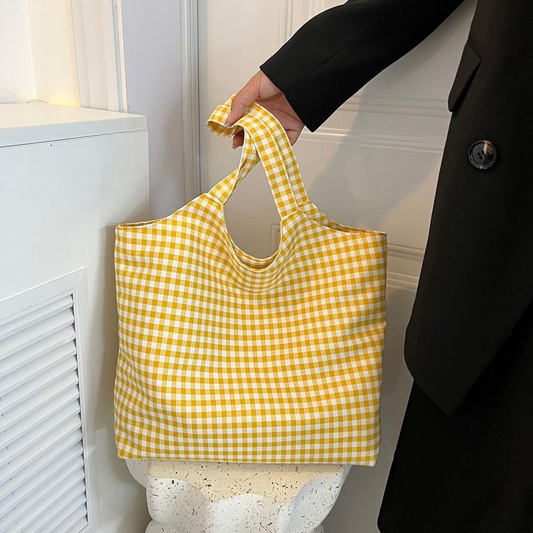 Checkered Gingham Tote Bag