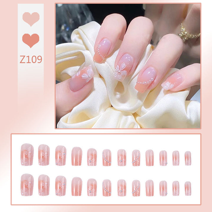 Elegant Floral Decor Press-On Nails