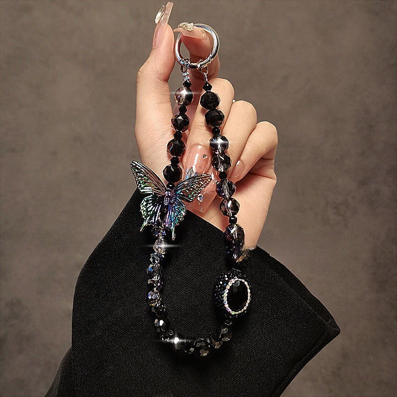 Decorative Butterfly Beaded Charm Keychain Kalsten