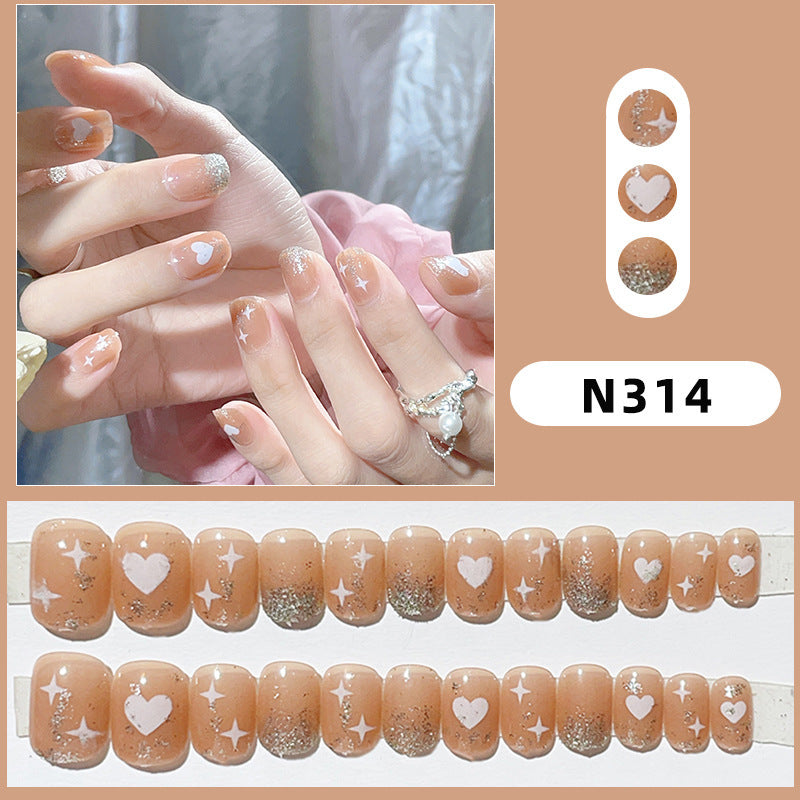 Floral Pattern Press-On Nail Set
