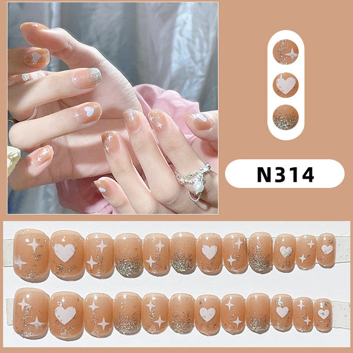 Floral Pattern Press-On Nail Set