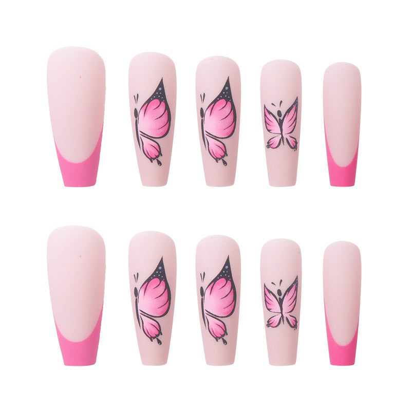 Artistic Butterfly Print Press-On Nails Kalsten
