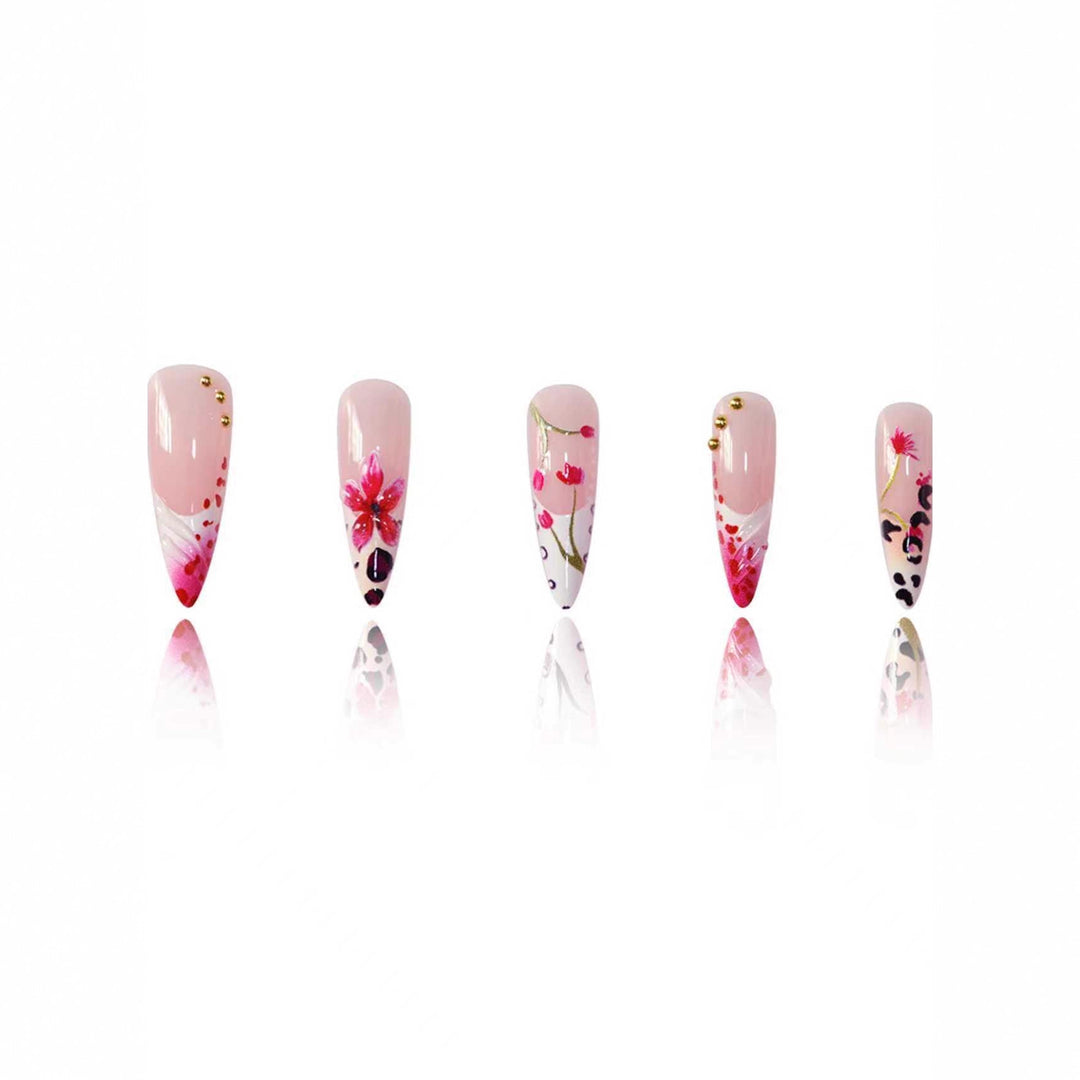 Floral Art Acrylic Nail Extensions Kalsten 1789447284