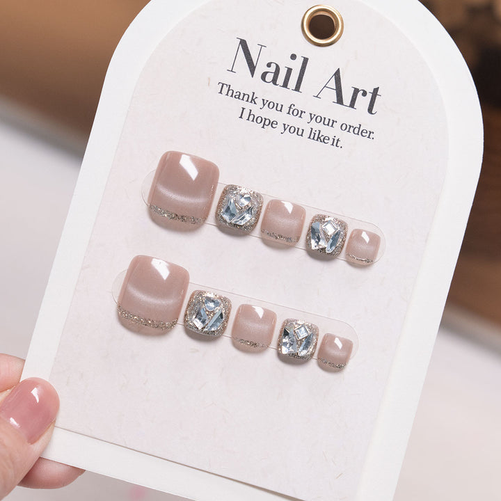 Embellished Gel Toenail Art