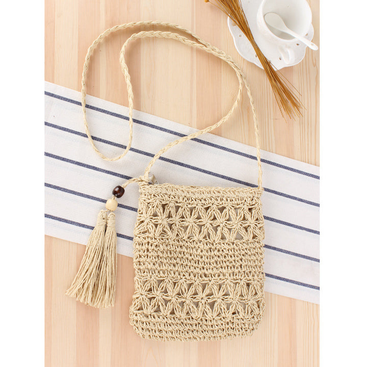 Macrame Crossbody Bag with Playful Tassel Detail Kalsten