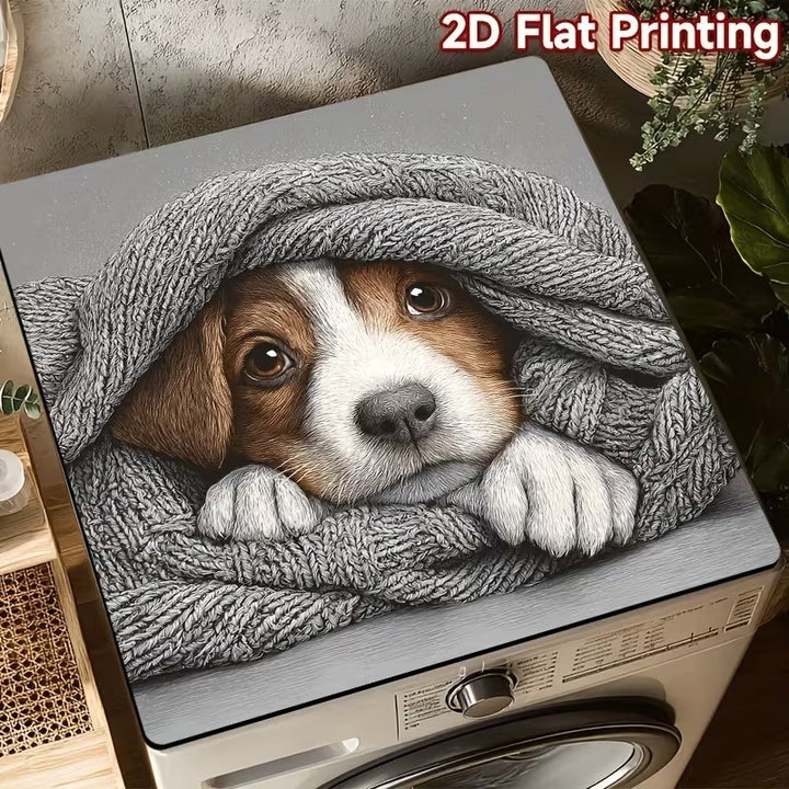 Dog-Themed Laundry Machine Cover