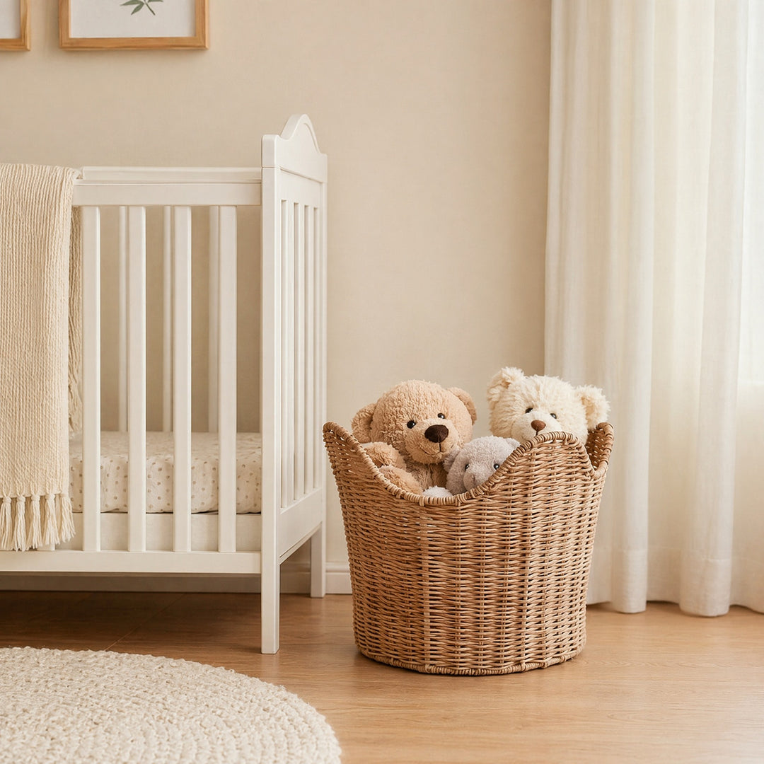Handmade storage basket in contemporary design Kalsten
