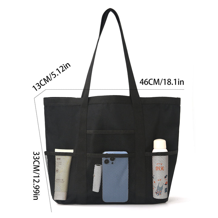 Multifunctional shopping bag with practical outer pockets Kalsten