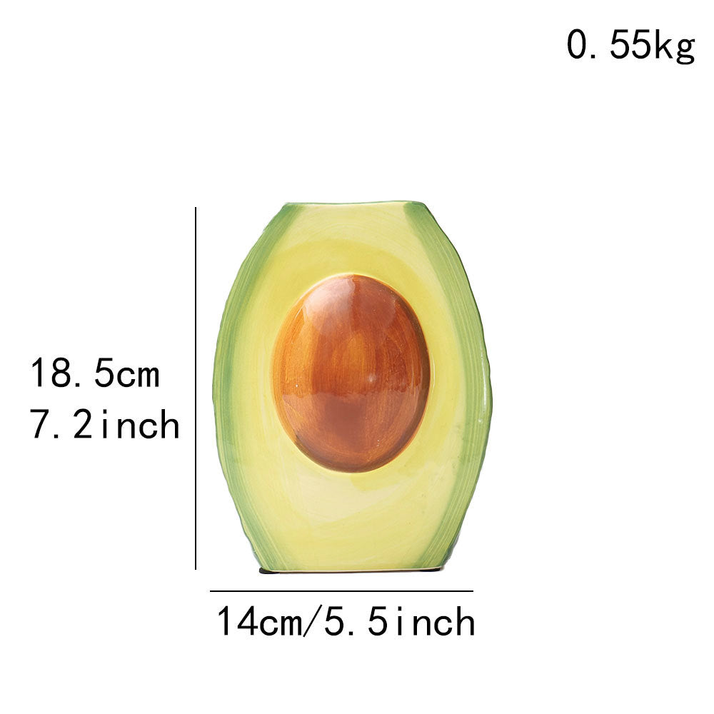 Avocado Shaped Decorative Vase