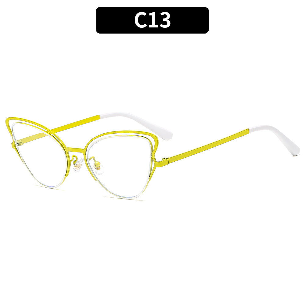 Women's Cat-Eye Sunglasses with Luxurious Metal Frame and High-Quality Gradient Lenses Kalsten
