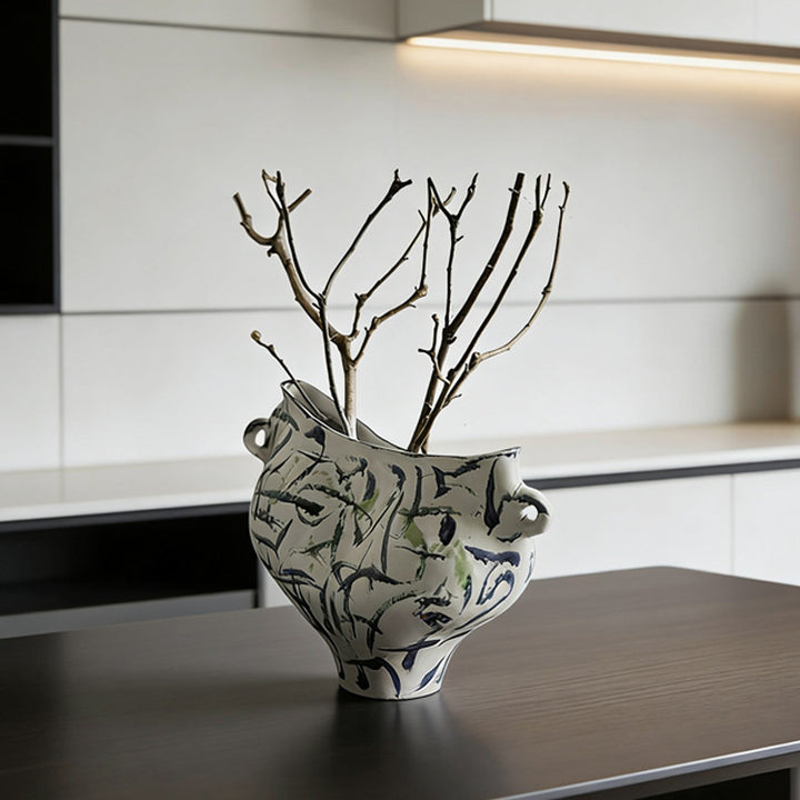 Artistic Floral-Inspired Decorative Vase