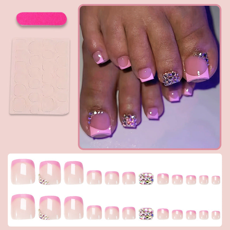 Nail art set with elegant glitter accents and romantic designs Kalsten